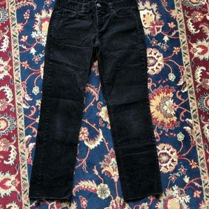 J crew black corduroy pants straight legged